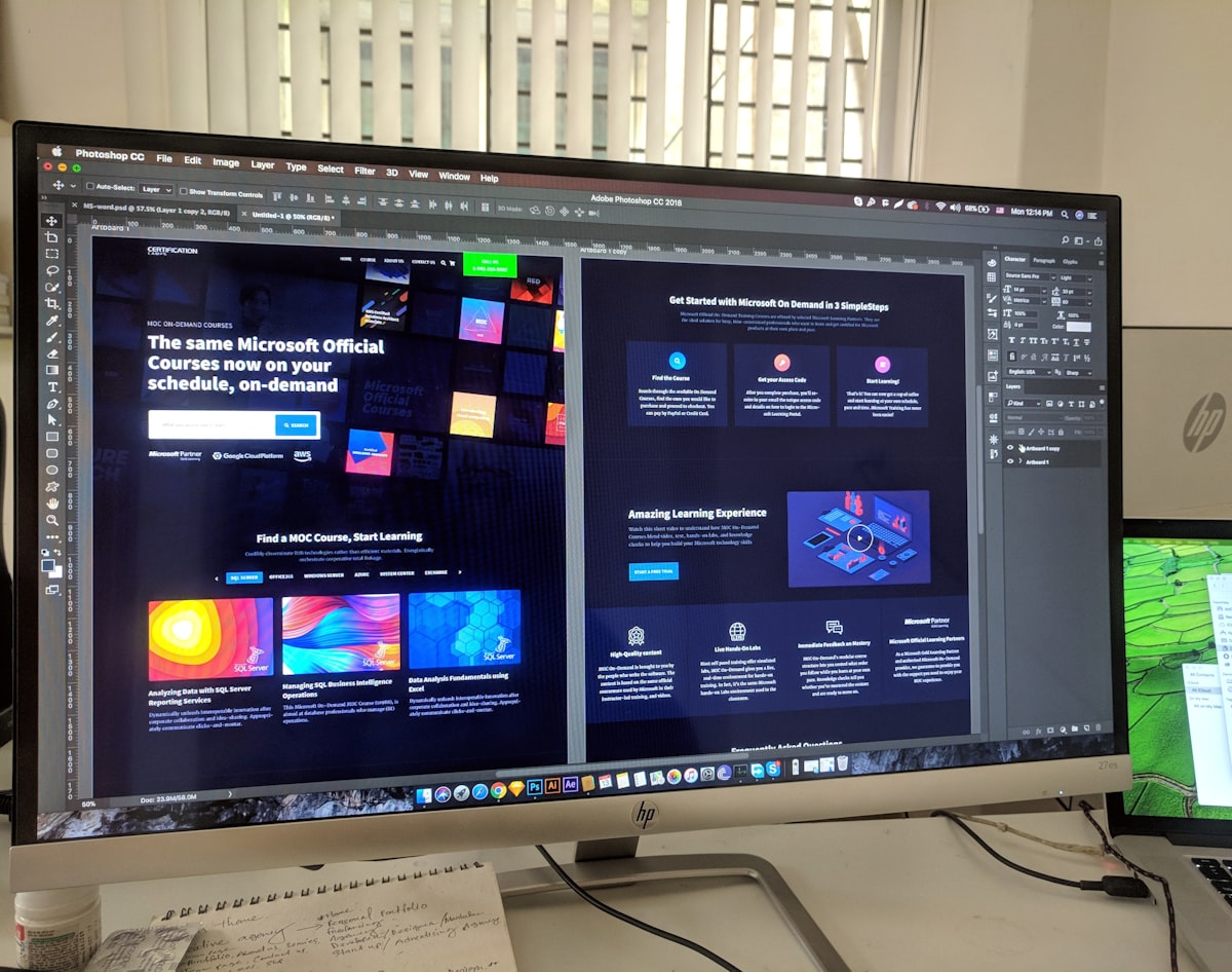 Design system components on screen